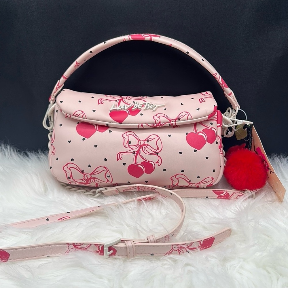Betsey Johnson cherry ribbon bow bag